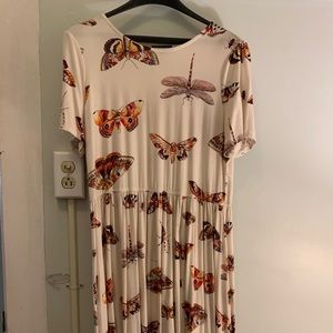Butterfly midi dress